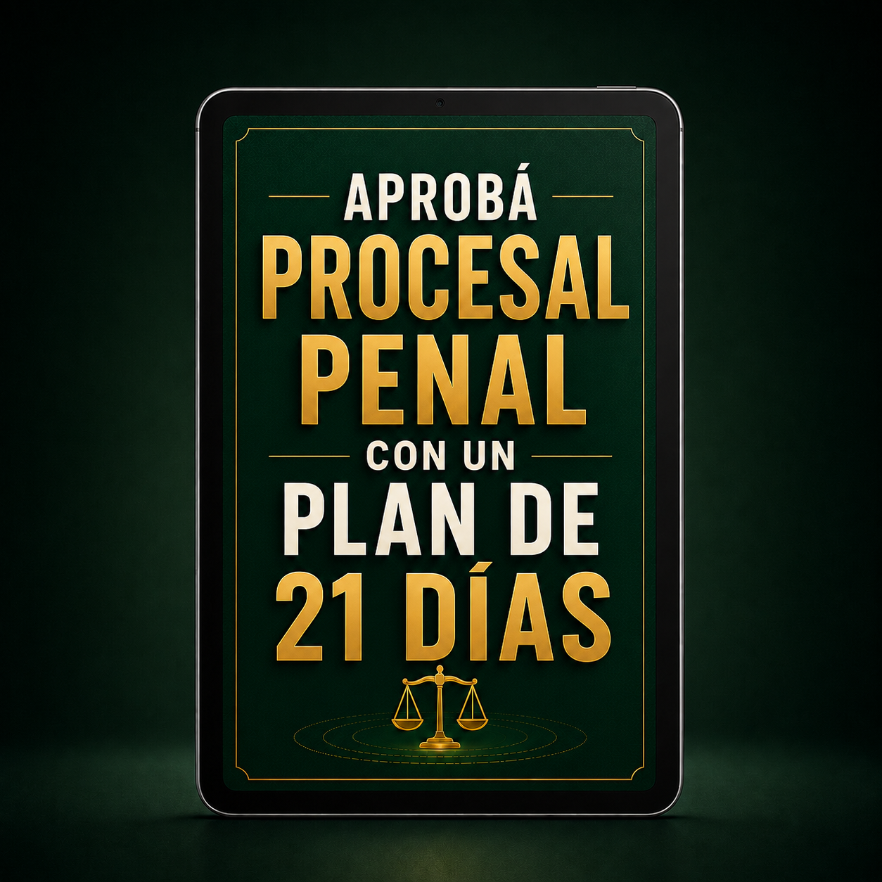 APROBÁ PROCESAL PENAL CON UN PLAN DE 21 DÍAS