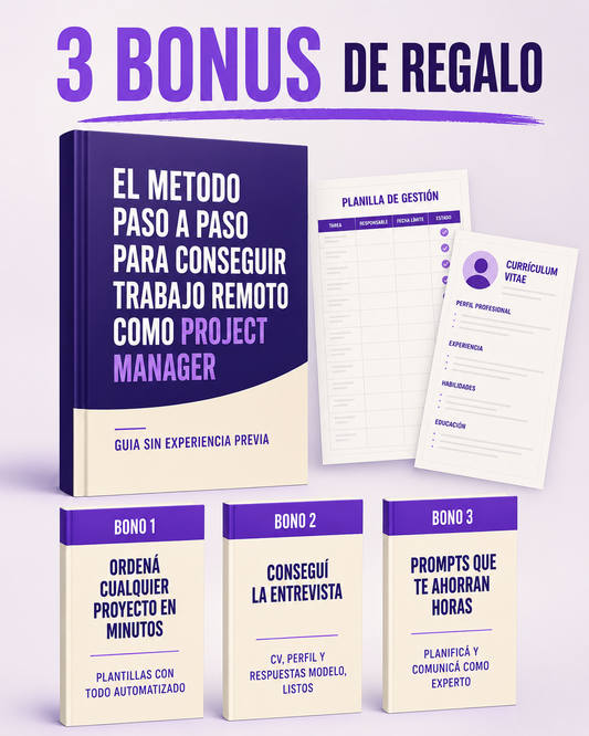 Project Manager: El método paso a paso para arrancar sin experiencia previa